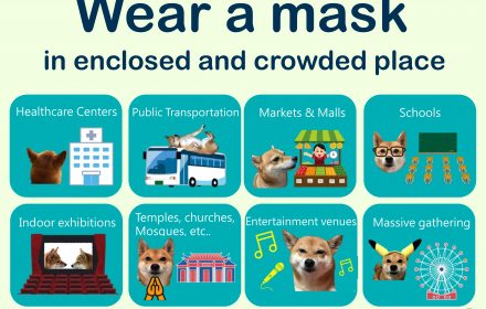 【COVID-19】Wear a mask in enclosed and crowded place
